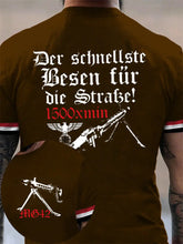 MG42 Maschinen gewehr bedrucktes Kurzarm-T-Shirt für Männer zartstils